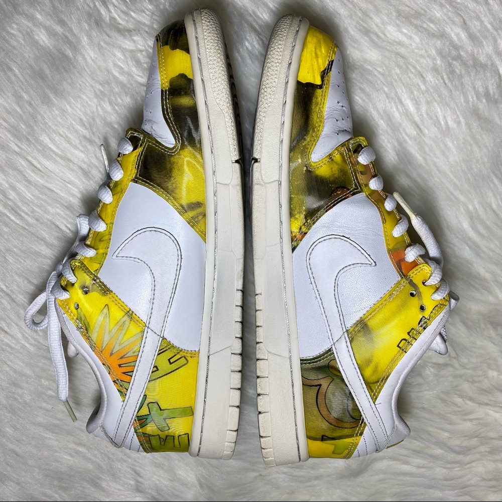 VTG NIKE Dunk Low Pro SB White/Yellow DE LA SOUL 2005 DJ Rectangle pre-owned 10 - Picture 3 of 10